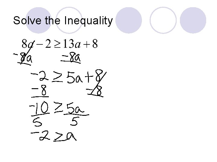 Solve the Inequality 