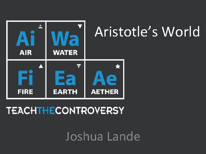 Aristotle’s World Joshua Lande 