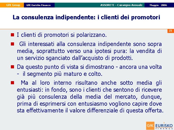 Gf. K Group Gf. K Eurisko Finance ASSORETI – Convegno Annuale 22 Maggio Febbraio