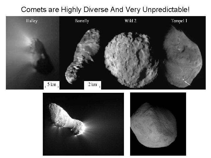 Comets are Highly Diverse And Very Unpredictable! 
