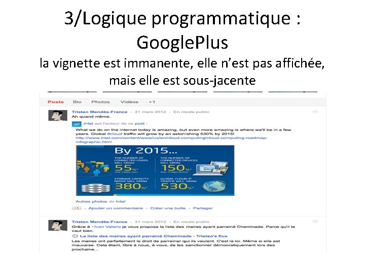 3/Logique programmatique : Google. Plus la vignette est immanente, elle n’est pas affichée, mais