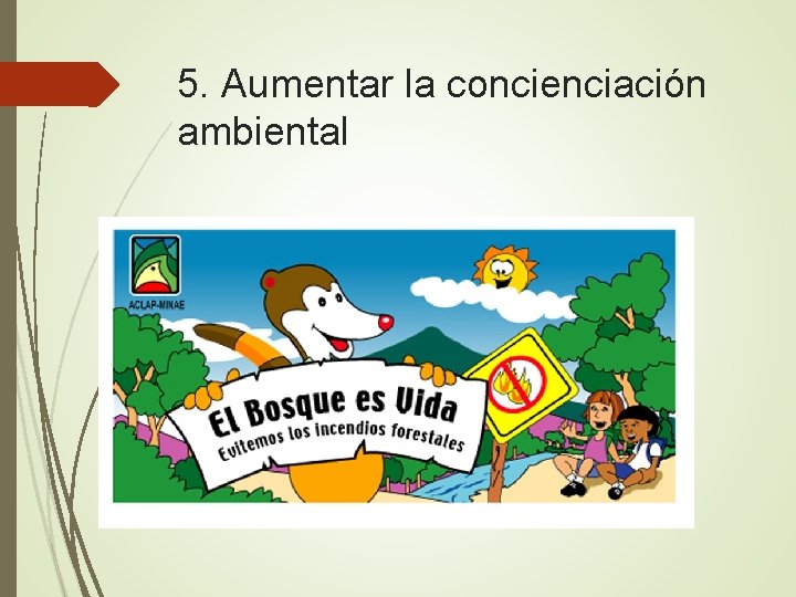 5. Aumentar la concienciación ambiental 