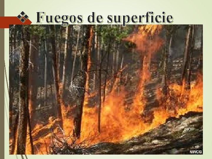 v Fuegos de superficie 