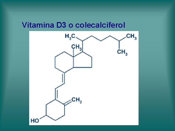 Vitamina D 3 o colecalciferol Vitamina D 3 o colecalciferol