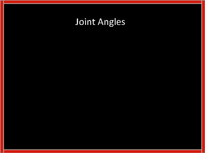 Joint Angles 