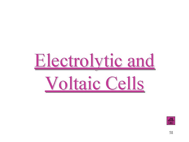 Electrolytic and Voltaic Cells 58 