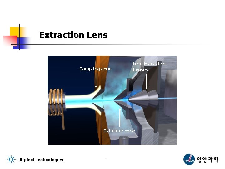 Extraction Lens Sampling cone Twin Extraction Lenses Skimmer cone 14 