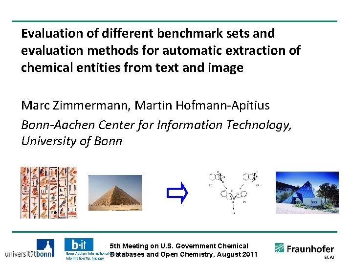 Evaluation of different benchmark sets and evaluation methods for automatic extraction of chemical entities