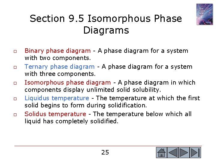 Section 9. 5 Isomorphous Phase Diagrams o o o Binary phase diagram - A