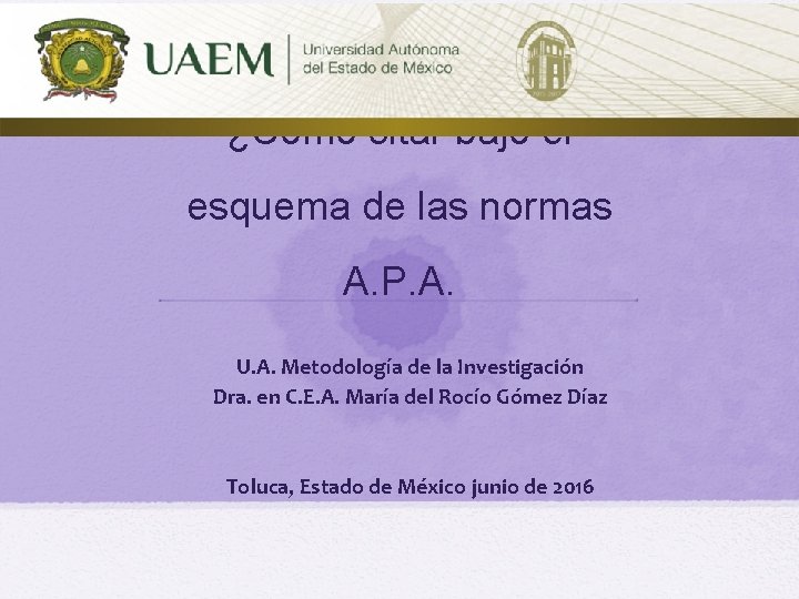 ¿Cómo citar bajo el esquema de las normas A. P. A. U. A. Metodología