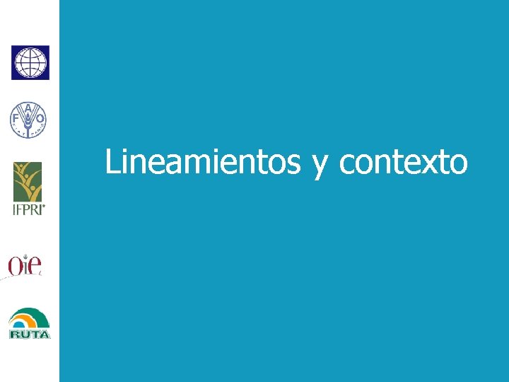 Lineamientos y contexto 