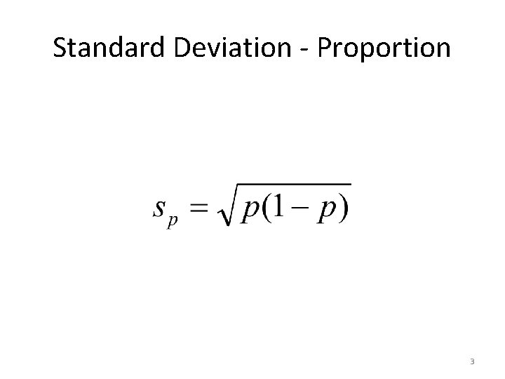 Standard Deviation - Proportion 3 