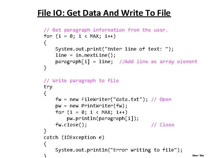 File IO: Get Data And Write To File // Get paragraph information from the