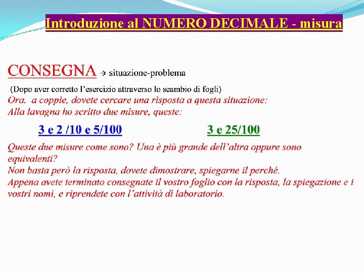 Introduzione al NUMERO DECIMALE - misura 