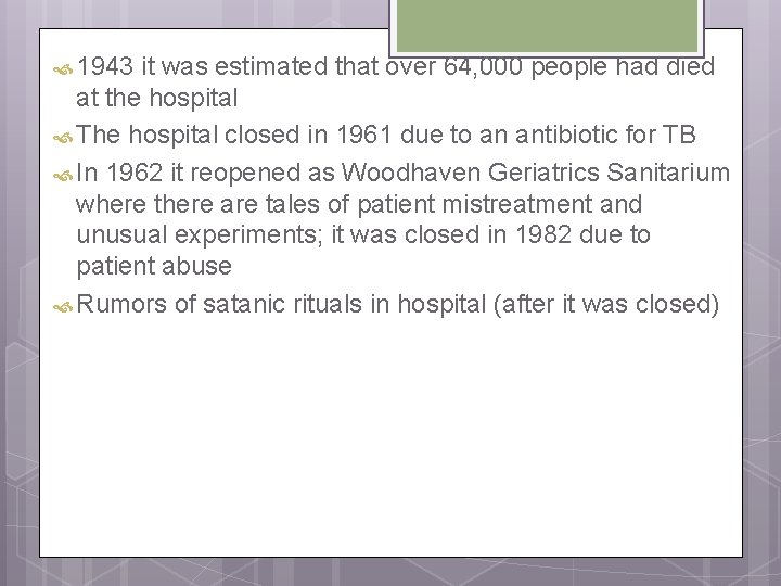  1943 it was estimated that over 64, 000 people had died at the