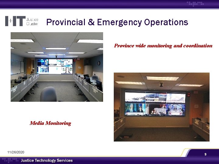 Provincial & Emergency Operations Province wide monitoring and coordination Media Monitoring 11/26/2020 9 