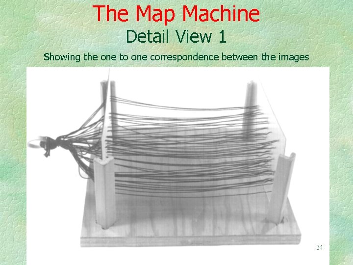 The Map Machine Detail View 1 showing the one to one correspondence between the