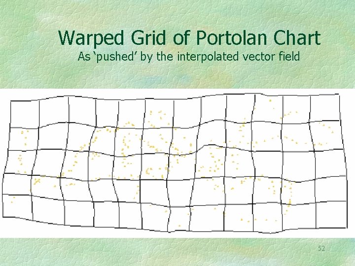 Warped Grid of Portolan Chart As ‘pushed’ by the interpolated vector field 52 
