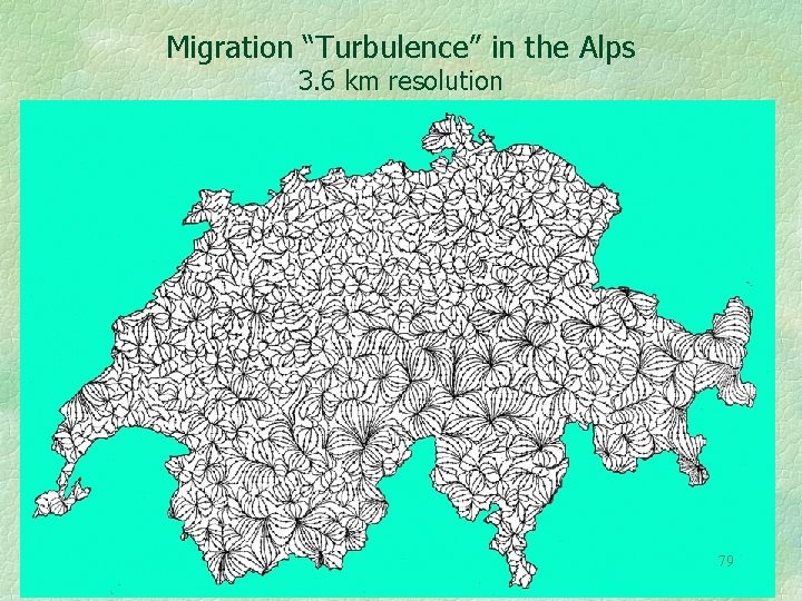 Migration “Turbulence” in the Alps 3. 6 km resolution 79 