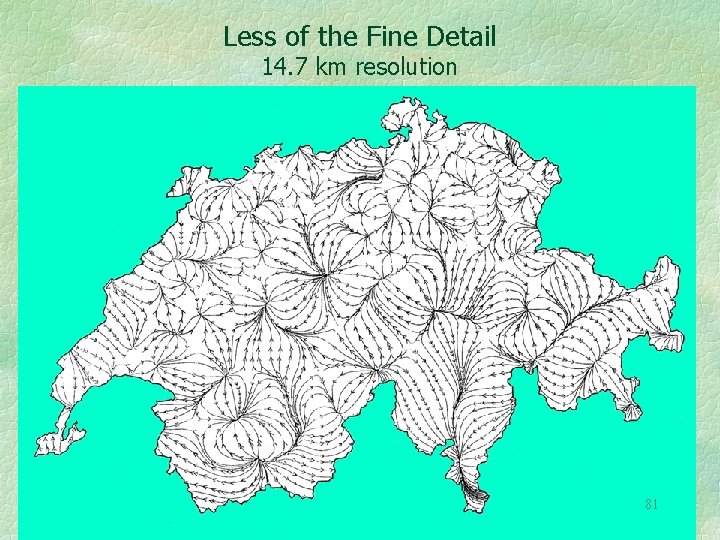 Less of the Fine Detail 14. 7 km resolution 81 