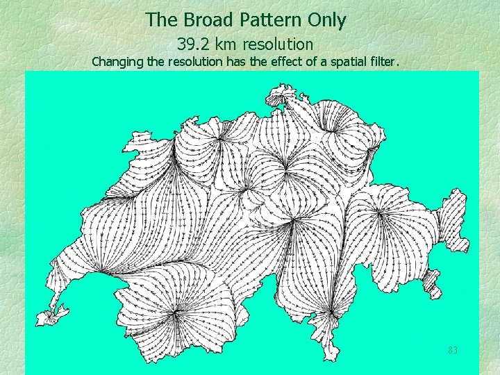 The Broad Pattern Only 39. 2 km resolution Changing the resolution has the effect