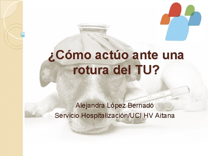 ¿Cómo actúo ante una rotura del TU? Alejandra López Bernadó Servicio Hospitalización/UCI HV Aitana