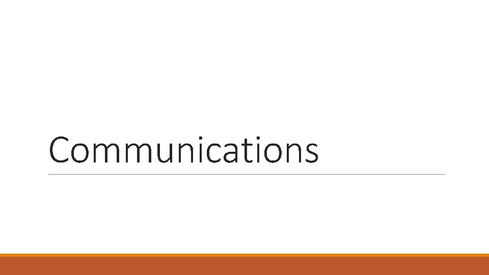 Communications 