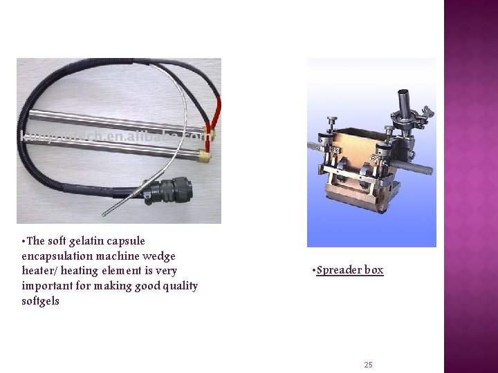  • The soft gelatin capsule encapsulation machine wedge heater/ heating element is very