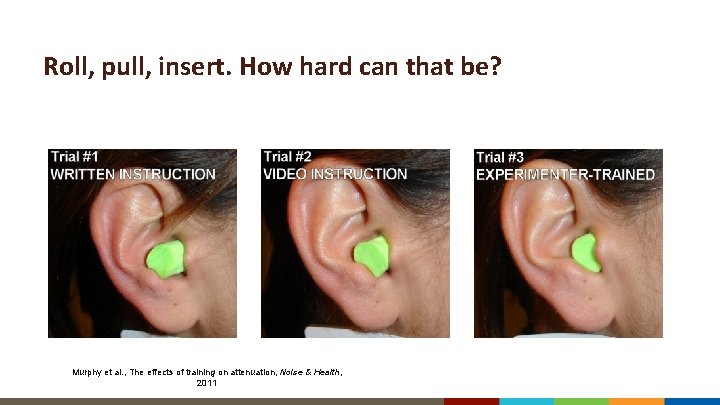 Roll, pull, insert. How hard can that be? Murphy et al. , The effects