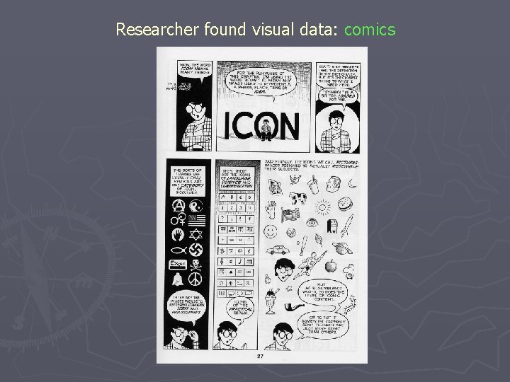 Researcher found visual data: comics 