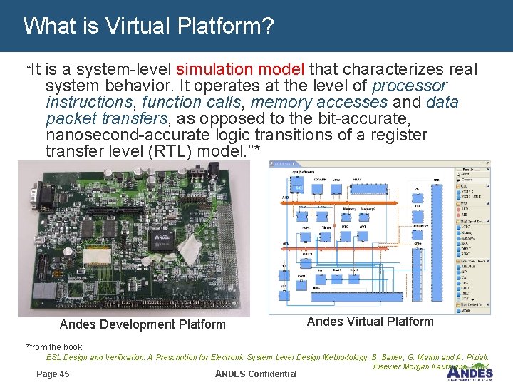 What is Virtual Platform? “It is a system-level simulation model that characterizes real system