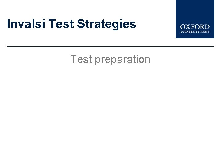 Invalsi Test Strategies Test preparation 