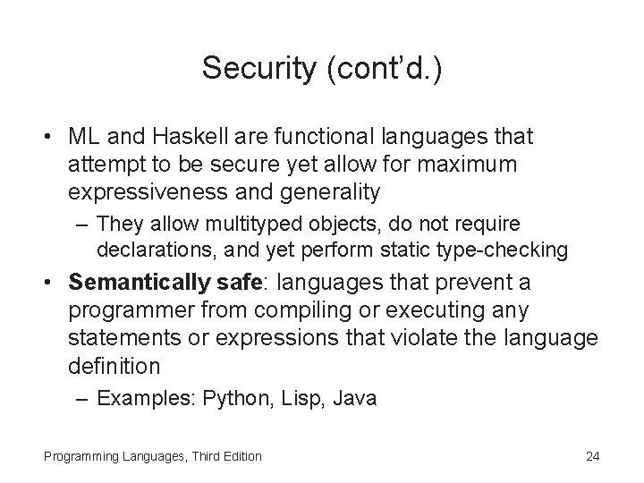 Programming Languages Third Edition Chapter 2 Language Design