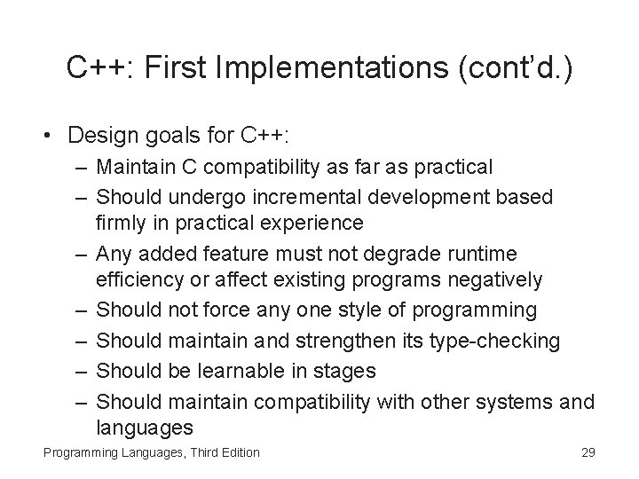 Programming Languages Third Edition Chapter 2 Language Design