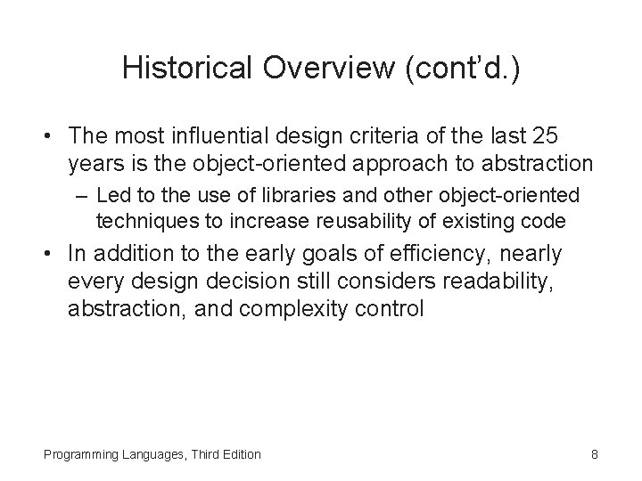 Programming Languages Third Edition Chapter 2 Language Design