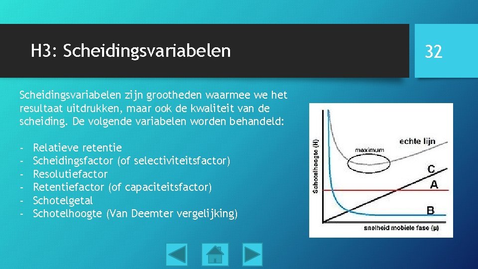 H 3: Scheidingsvariabelen zijn grootheden waarmee we het resultaat uitdrukken, maar ook de kwaliteit