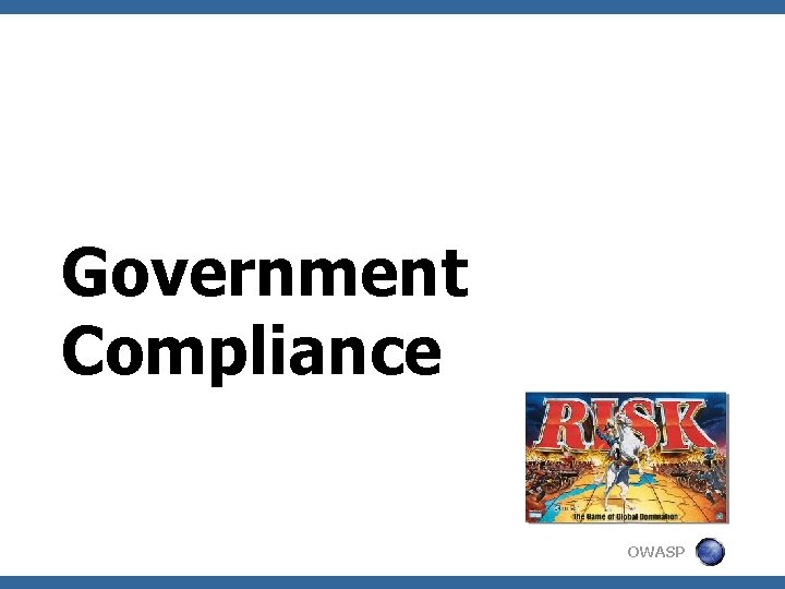 Government Compliance OWASP 