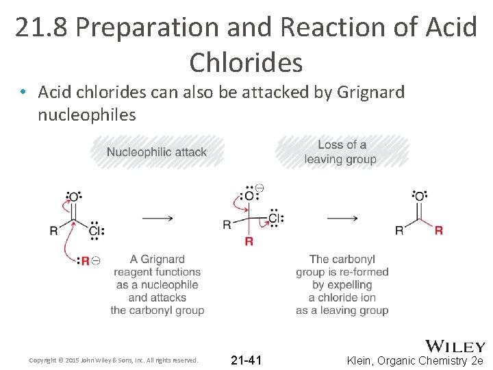 21. 8 Preparation and Reaction of Acid Chlorides • Acid chlorides can also be