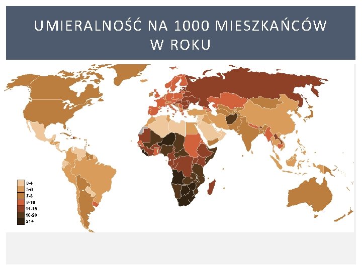 UMIERALNOŚĆ NA 1000 MIESZKAŃCÓW W ROKU 