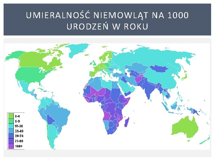 UMIERALNOŚĆ NIEMOWLĄT NA 1000 URODZEŃ W ROKU 