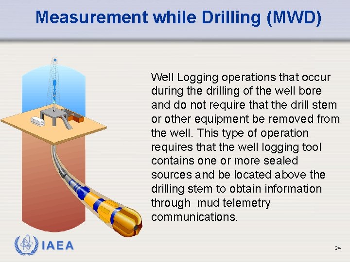 Measurement while Drilling (MWD) Well Logging operations that occur during the drilling of the