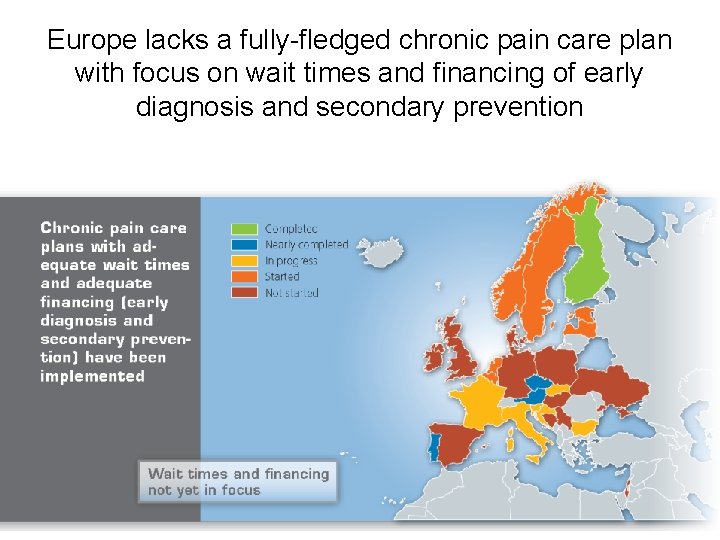 Europe lacks a fully-fledged chronic pain care plan with focus on wait times and