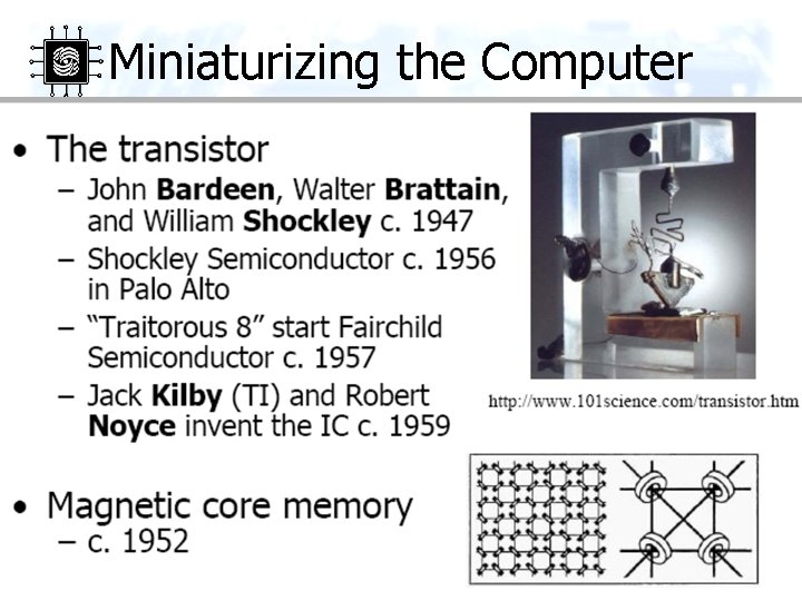 Miniaturizing the Computer 