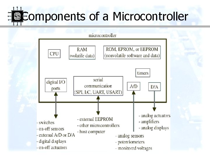 Components of a Microcontroller 