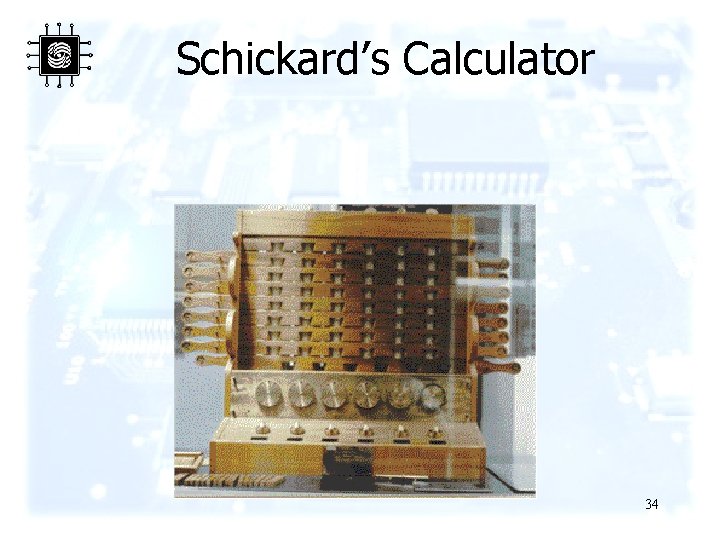 Schickard’s Calculator 34 