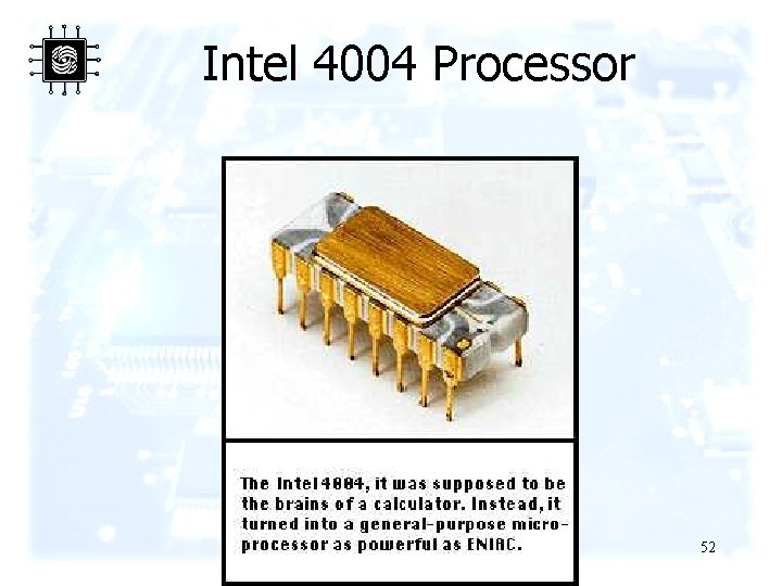 Intel 4004 Processor 52 