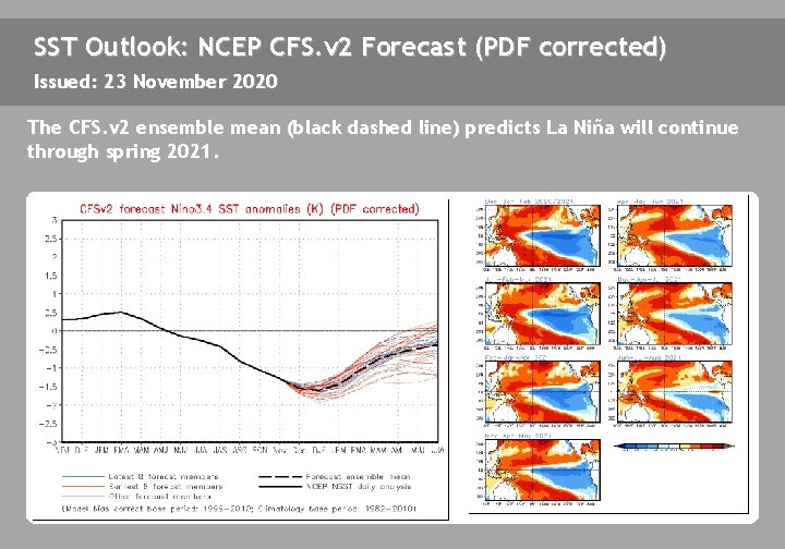 SST Outlook: NCEP CFS. v 2 Forecast (PDF corrected) Issued: 23 November 2020 The