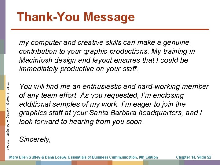 Thank-You Message my computer and creative skills can make a genuine contribution to your