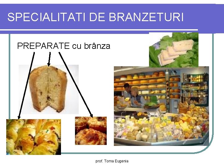 SPECIALITATI DE BRANZETURI PREPARATE cu brânza prof. Toma Eugenia 