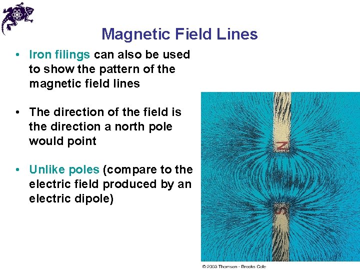 Magnetic Field Lines • Iron filings can also be used to show the pattern